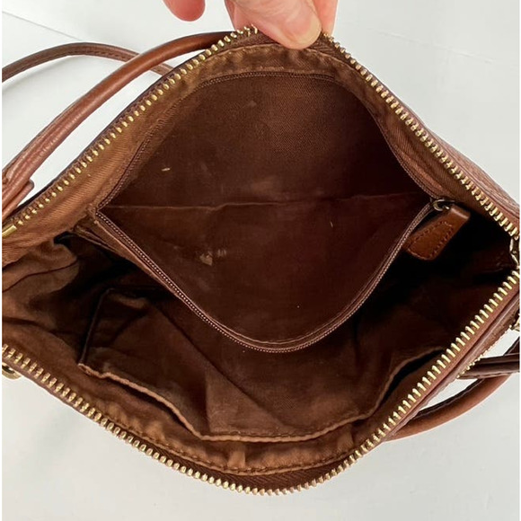 Fossil Erin Top Zip Cowhide Pebbled Leather Crossbody Bag - Picture 7 of 8